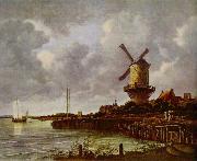 Jacob van Ruisdael Tower Mill at Wijk bij Duurstede, Netherlands, oil painting artist